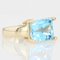 Modern 14.50 Carat Topaz Diamonds 18 Karat Yellow Gold Ring, Image 8