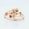 19th Century French Natural Pearl Diamonds 18 Karat Rose Gold Ring, Image 10