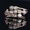 19th Century French Natural Pearl Diamonds 18 Karat Rose Gold Ring 3