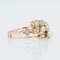 19th Century French Natural Pearl Diamonds 18 Karat Rose Gold Ring 8