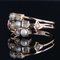 Französischer Ring aus 18 Karat Roségold mit natürlichen Perlen, 19. Jh 4