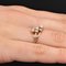 19th Century French Natural Pearl Diamonds 18 Karat Rose Gold Ring 9
