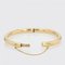 French Modern 18 Karat Yellow Gold Oval Bangle Bracelet, Image 6