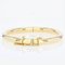 French Modern 18 Karat Yellow Gold Oval Bangle Bracelet 8
