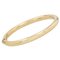 French Modern 18 Karat Yellow Gold Oval Bangle Bracelet 1