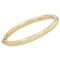 French Modern 18 Karat Yellow Gold Oval Bangle Bracelet, Image 1