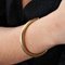 French Modern 18 Karat Yellow Gold Oval Bangle Bracelet, Image 4