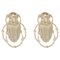 Modern Vermeil Scarab Beetle Drop Earrings 1