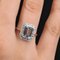 French Art Deco Aquamarine Diamonds 18 Karat White Gold Ring, 1930s 5