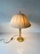Large Fabric Shade & Brass Body Table Lamp by Eru, Germany, 1980s 7