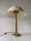 Large Fabric Shade & Brass Body Table Lamp by Eru, Germany, 1980s 4