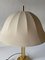 Large Fabric Shade & Brass Body Table Lamp by Eru, Germany, 1980s 5