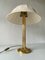 Large Fabric Shade & Brass Body Table Lamp by Eru, Germany, 1980s 12