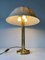 Large Fabric Shade & Brass Body Table Lamp by Eru, Germany, 1980s 9