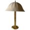 Large Fabric Shade & Brass Body Table Lamp by Eru, Germany, 1980s, Image 1