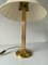 Large Fabric Shade & Brass Body Table Lamp by Eru, Germany, 1980s 17