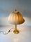 Large Fabric Shade & Brass Body Table Lamp by Eru, Germany, 1980s 8