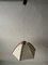 Lampada a sospensione grande in tessuto e legno di Domus, Italia, anni '80, Immagine 6