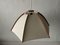 Large Fabric and Wood Pendant Lamp by Domus, Italy, 1980s 2