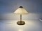 Lámpara de mesa moderna Mid-Century de vidrio acrílico y latón, años 50, Imagen 7