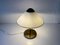 Lámpara de mesa moderna Mid-Century de vidrio acrílico y latón, años 50, Imagen 8