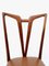 Vintage Italian Solid Wood Dining Chairs with Brown Skai Upholstery, Set of Six 9