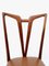 Vintage Italian Solid Wood Dining Chairs with Brown Skai Upholstery, Set of Six, Image 9