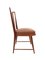 Vintage Italian Solid Wood Dining Chairs with Brown Skai Upholstery, Set of Six 7