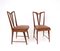 Vintage Italian Solid Wood Dining Chairs with Brown Skai Upholstery, Set of Six 3