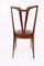 Vintage Italian Solid Wood Dining Chairs with Brown Skai Upholstery, Set of Six 8
