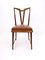 Vintage Italian Solid Wood Dining Chairs with Brown Skai Upholstery, Set of Six, Image 5