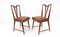 Italienische Vintage Esszimmerstühle aus Massivholz mit Braunem Skai Bezug, 6er Set 1