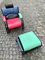 Fauteuil Postmoderne avec Ottomane dans le Style de Sottsass, 1980s, Set de 2 5