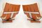 Poltrone Housemaster in pelle e teak di G-Plan, anni '60, set di 2, Immagine 7