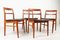 Vintage Danish Teak Dining Chairs by Kjærnulf for Vejle Møbelfabrik, 1960s, Set of 4 9