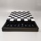 Italienisches Schwarz-Weißes Schachspiel aus Volterra Alabaster mit Box, 1960er, 33er Set 5