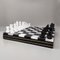 Italian Black and White Chess Set in Volterra Alabaster Handmade with Box, 1960s, Set of 33 1