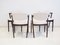 Model 42 Dining Chairs with White Upholstery by Kai Kristiansen for Schou Andersen, Set of 4, Image 6