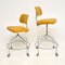 Vintage Danish Leather Swivel Draughtsman Chairs from Danflex, 1960s, Set of 2, Image 3