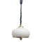 Adjustable White Opaline Glass and Golden Brass Adjustable Lamp, Italy, 1970s 2