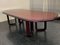 Large Elliptical Table in Solid Rosewood and Mahogany Feather Design, Italy, 1960 5
