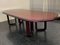 Large Elliptical Table in Solid Rosewood and Mahogany Feather Design, Italy, 1960, Image 5