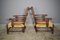 Poltrone vintage in legno con seduta bassa in paglia, anni '20, set di 2, Immagine 12