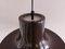Lámpara colgante de metal marrón con difusor de plexiglás para AB Fagerhult, Suecia, Imagen 3