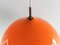Orangefarbene L51 Cipola Hängelampe von Alessandro Pianon für Vistosi, Italien, 1950er 3