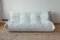 White Leather Togo Living Room by Michel Ducaroy for Ligne Roset, Set of 5, Image 8