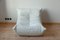 White Leather Togo Living Room by Michel Ducaroy for Ligne Roset, Set of 5 7