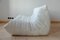 White Leather Togo Living Room by Michel Ducaroy for Ligne Roset, Set of 5 15