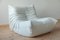 White Leather Togo Living Room by Michel Ducaroy for Ligne Roset, Set of 5, Image 5