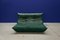 Bottle Green Velvet Togo Living Room by Michel Ducaroy for Ligne Roset, Set of 5 9